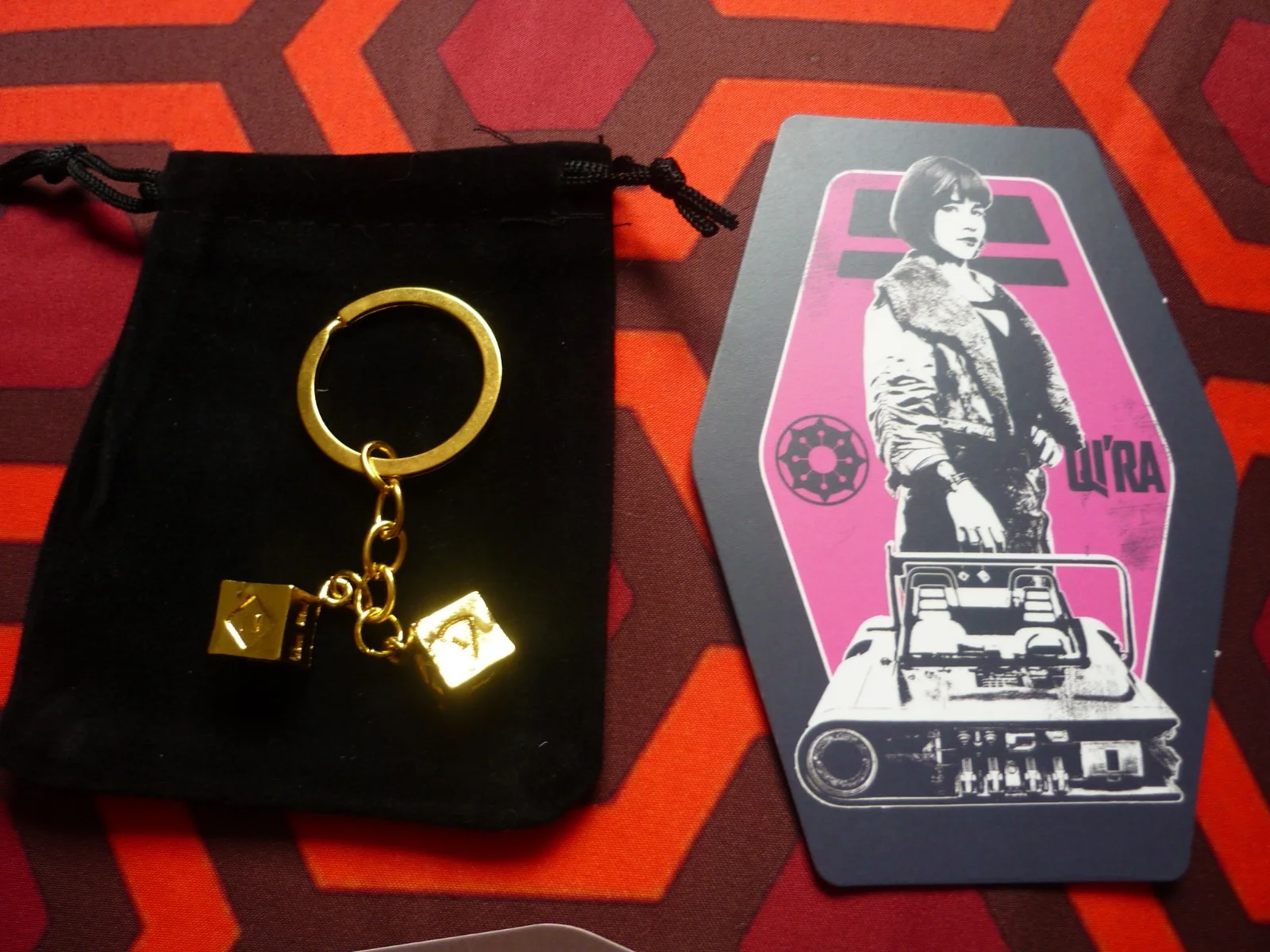 sabacc Han solo lucky dice keyring bag Promo card Emilia Qi'ra Lando Calrissian, изображение 2