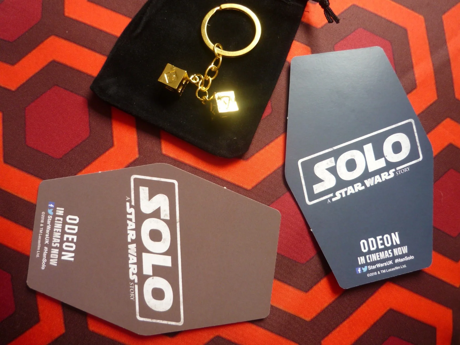 sabacc Han solo lucky dice keyring bag Promo card Emilia Qi'ra Lando Calrissian, изображение 3