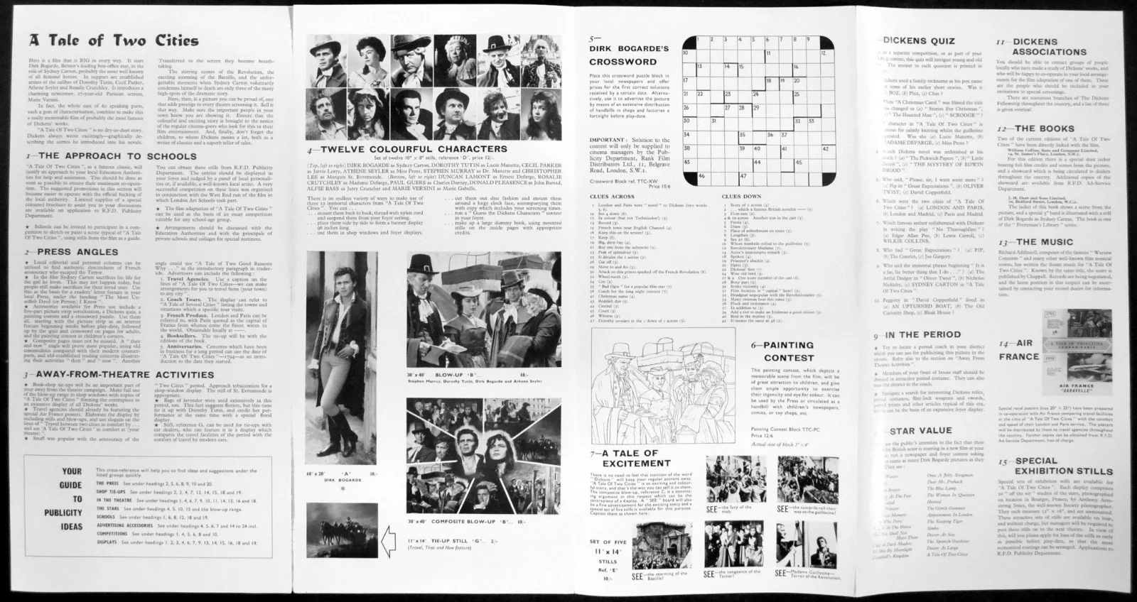 A TALE OF TWO CITIES 1958 Dirk Bogarde, Dorothy Tutin, Cecil Parker UK PRESSBOOK, изображение 2