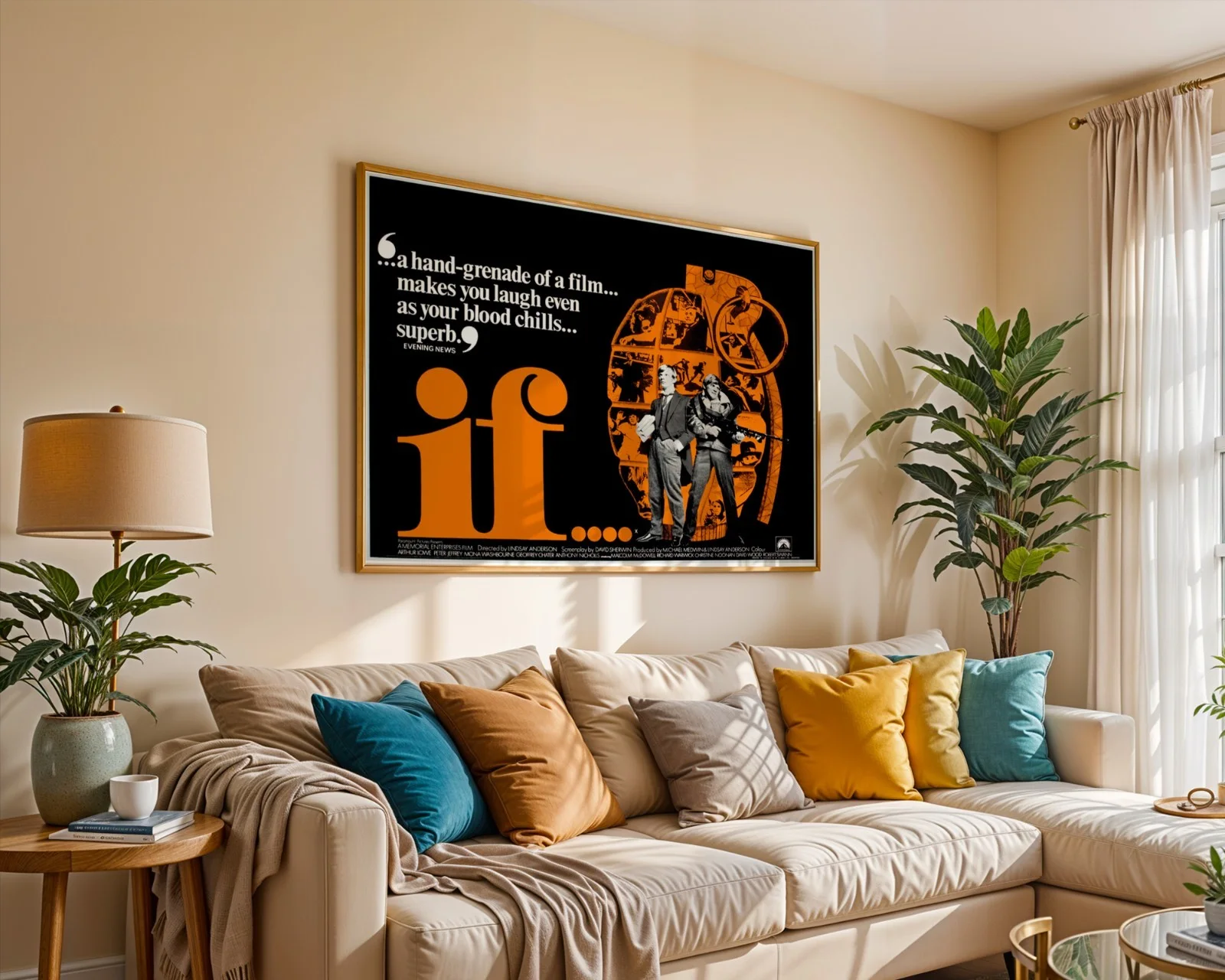 If - 1968 Avant Garde Surrealist Film Restored 30" x 40" UK Quad Poster, изображение 5