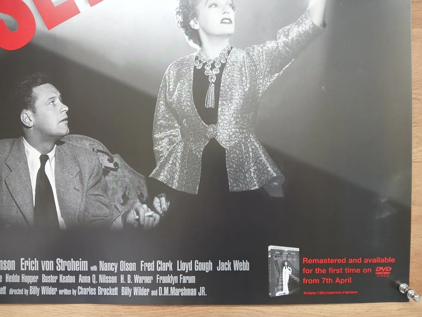 SUNSET BOULEVARD (1950, BFI RR2003) original UK quad poster, image 5