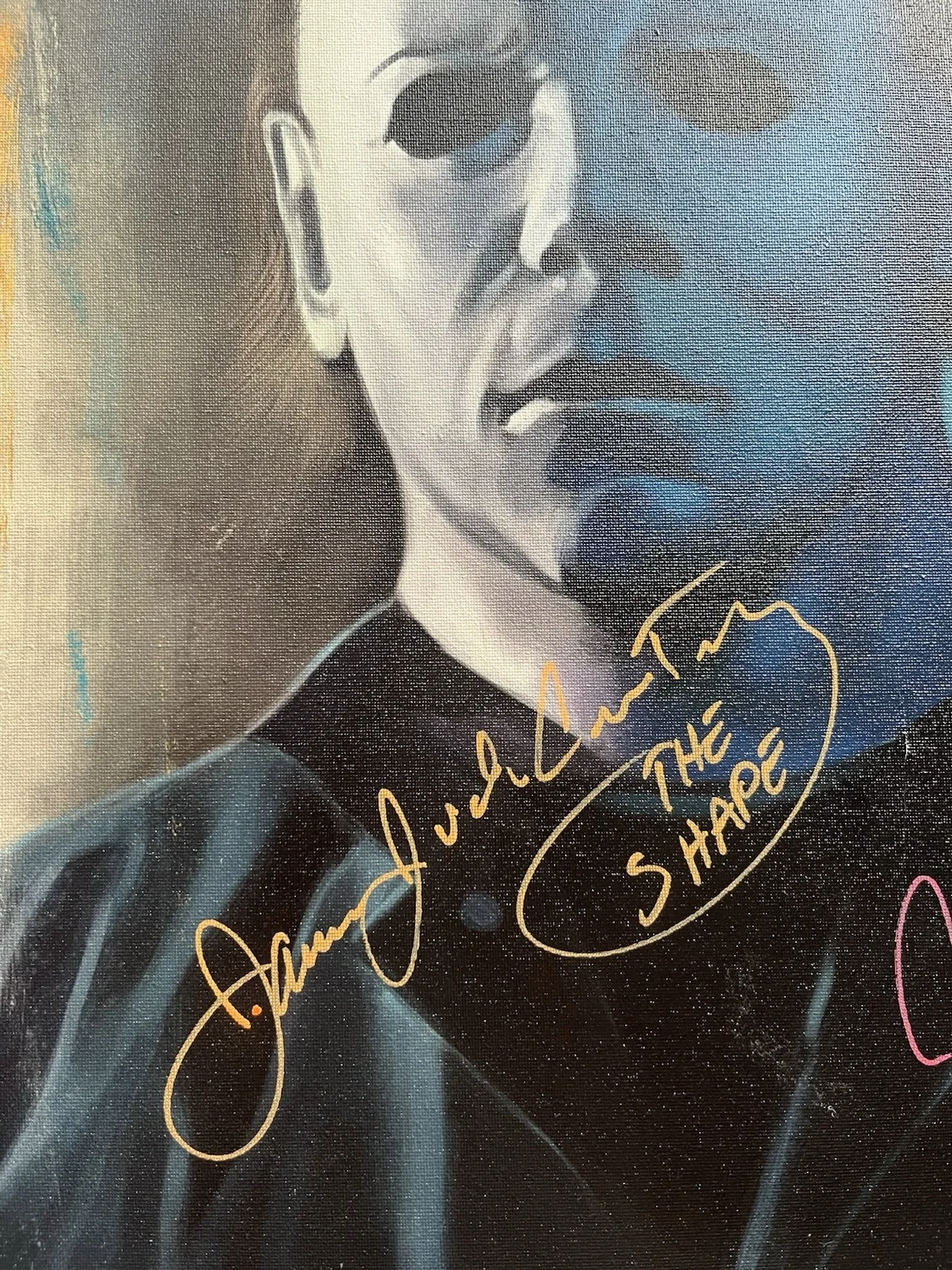 Nick Castle James Jude Courtney Signed Michael Myers 16x20 Canvas ACOA The Shape, изображение 4