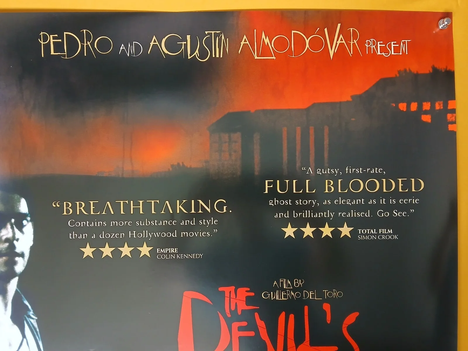 THE DEVIL'S BACKBONE (2001) original quad poster -Almodovar, Guillermo Del Toro, image 3