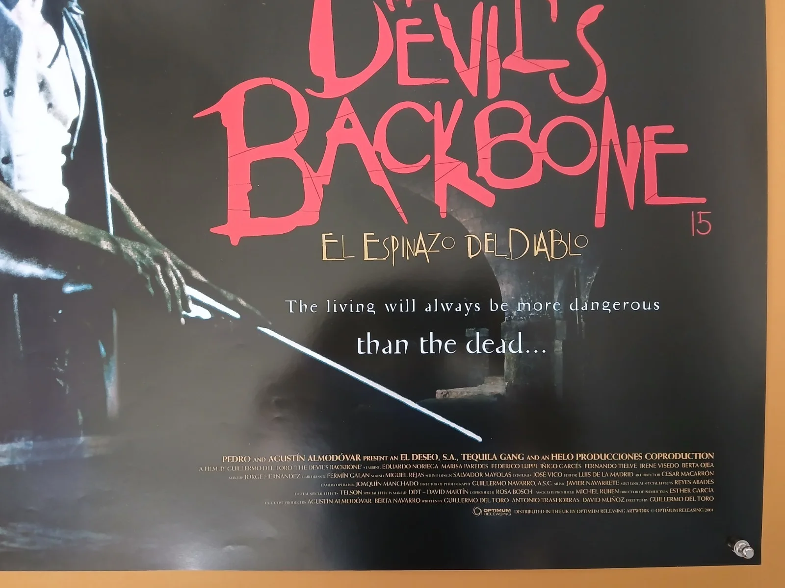 THE DEVIL'S BACKBONE (2001) original quad poster -Almodovar, Guillermo Del Toro, image 5