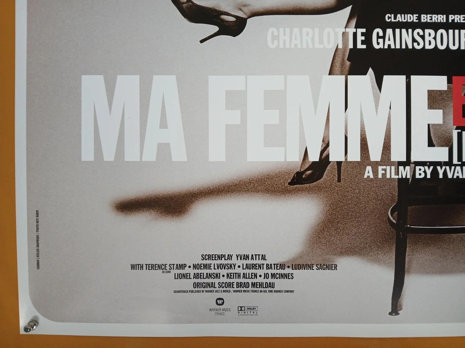 MA FEMME EST UNE ACTRICE (2001) original UK quad poster - Charlotte Gainsbourg, изображение 4