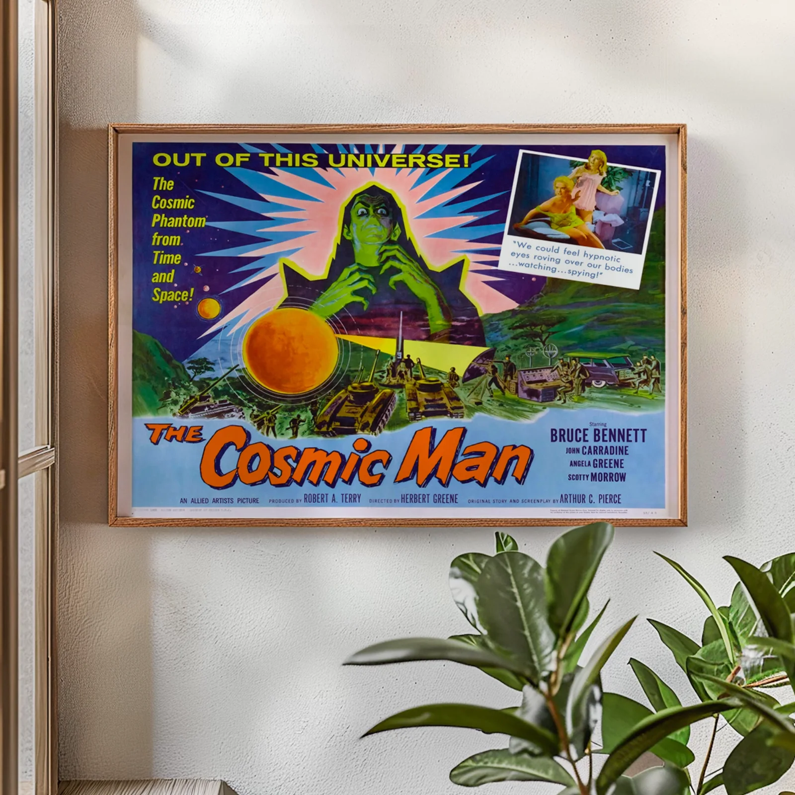 Cosmic Man - 1959 SciFi B-movie Restored 30" x 40" UK Quad Poster, изображение 2