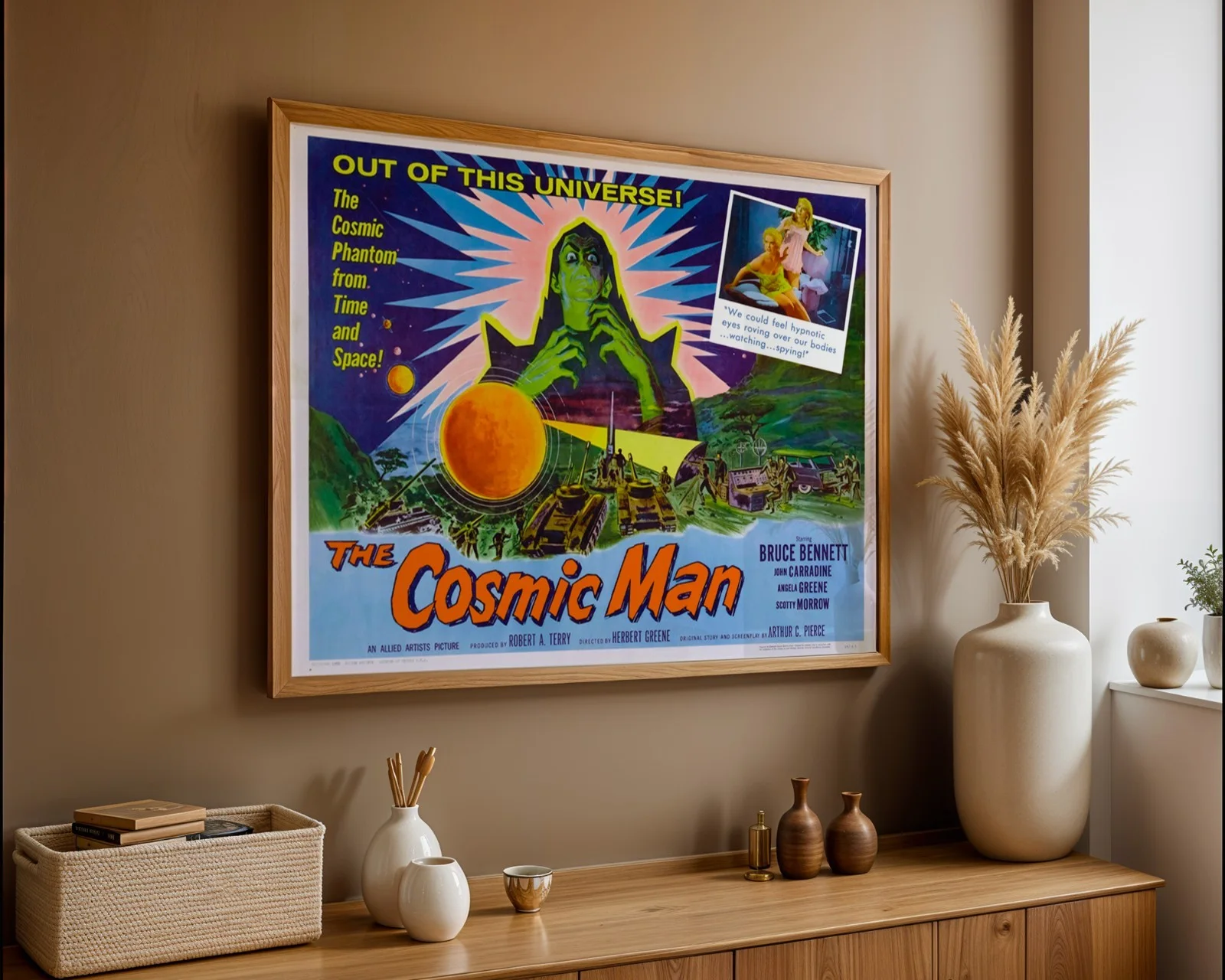 Cosmic Man - 1959 SciFi B-movie Restored 30" x 40" UK Quad Poster, изображение 3