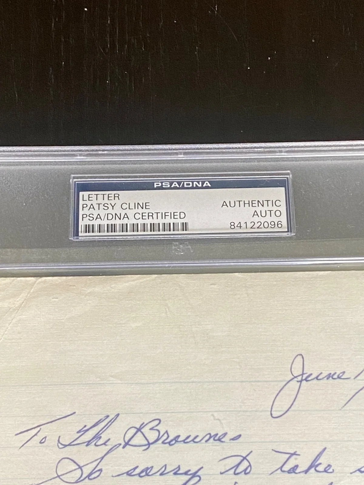 Patsy Cline ~ Signed Autographed Letter ~ PSA DNA Encased!, изображение 2