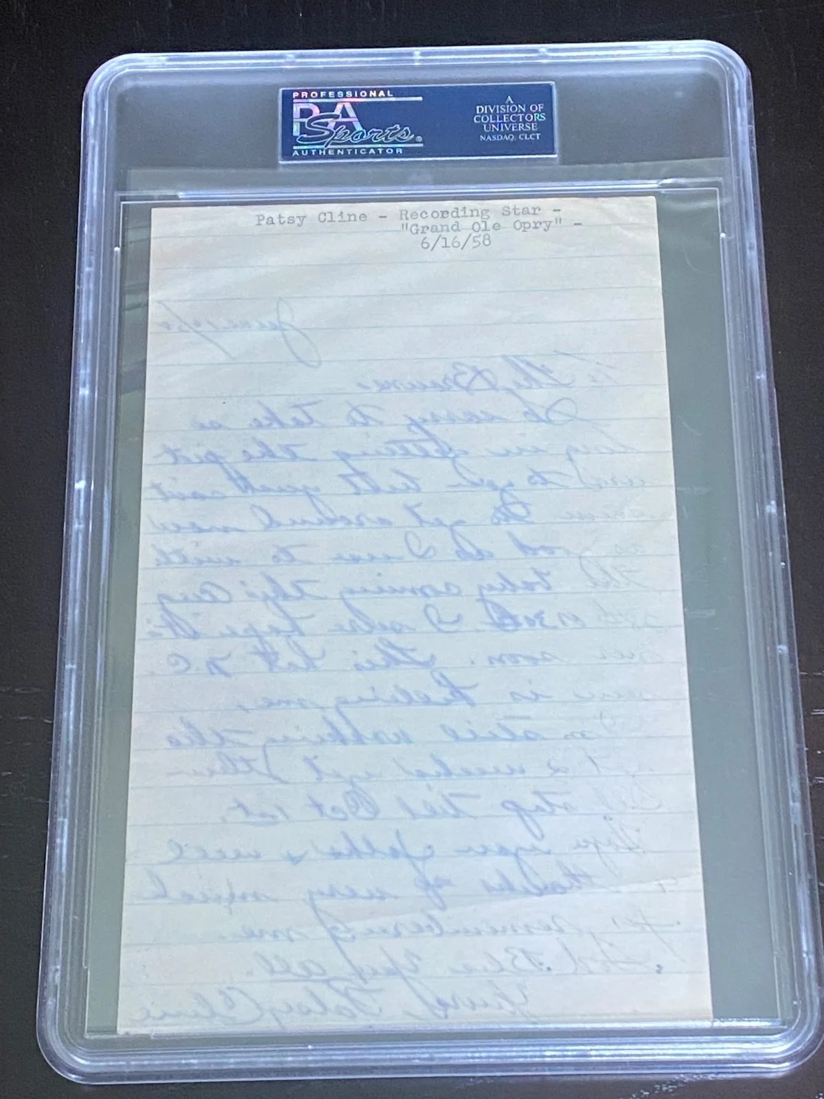 Patsy Cline ~ Signed Autographed Letter ~ PSA DNA Encased!, изображение 5
