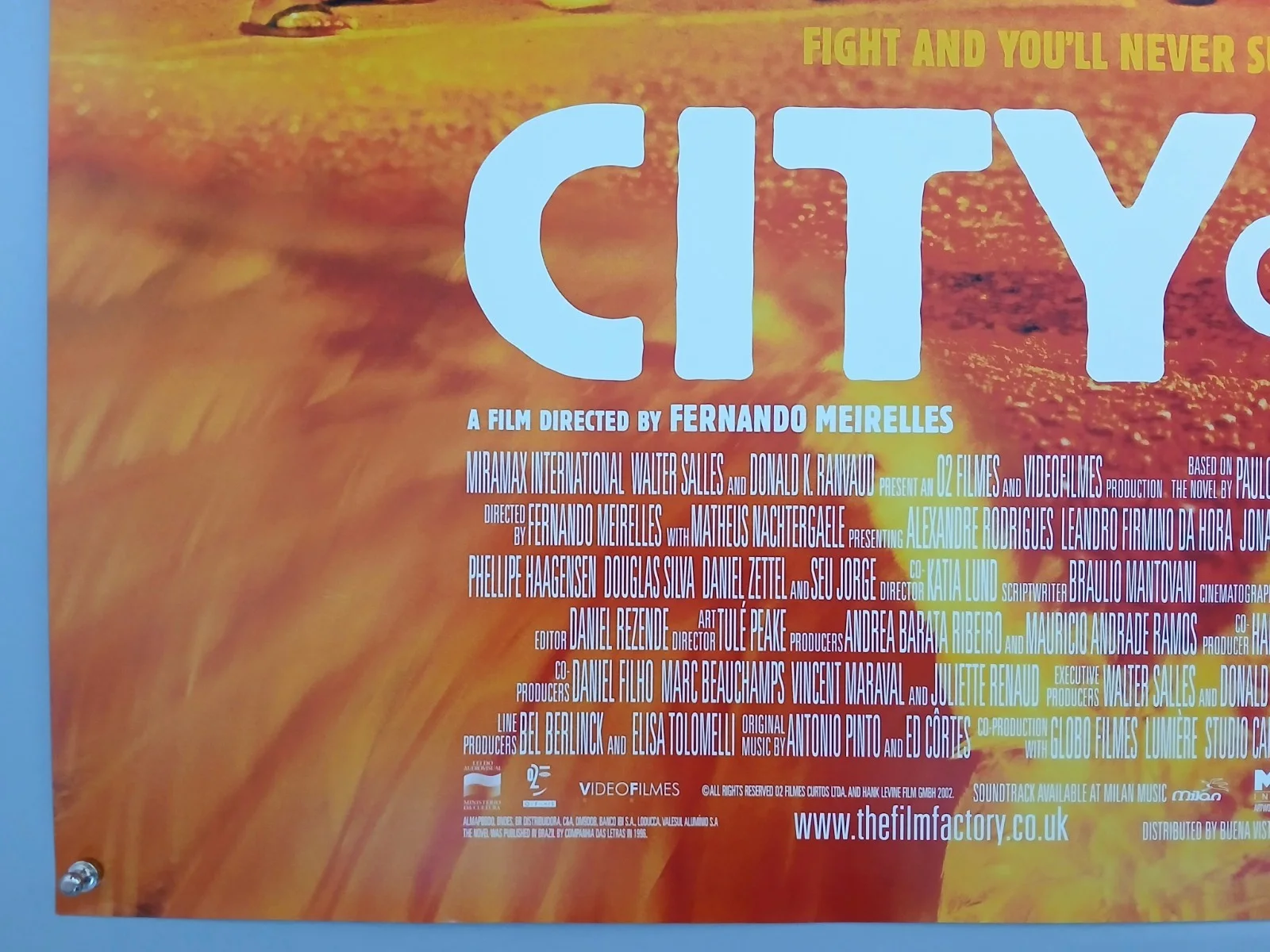 CITY OF GOD (CIDADE DE DEUS) (2002) double-sided original UK quad poster, image 4