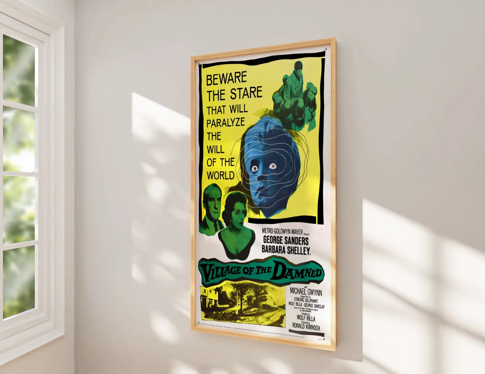 Village Of The Damned - 1960 Sci-Fi Horror Restored 27.2" x 41" US One Sheet, изображение 2