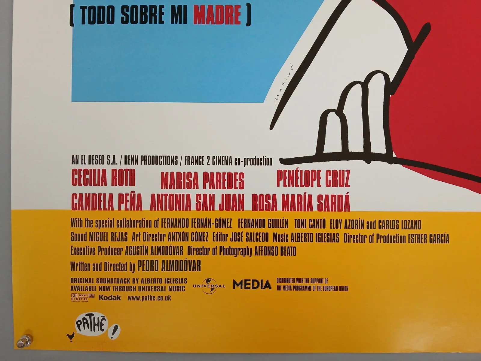 ALL ABOUT MY MOTHER (1999) original UK quad poster - Almodovar, Penelope Cruz, изображение 4