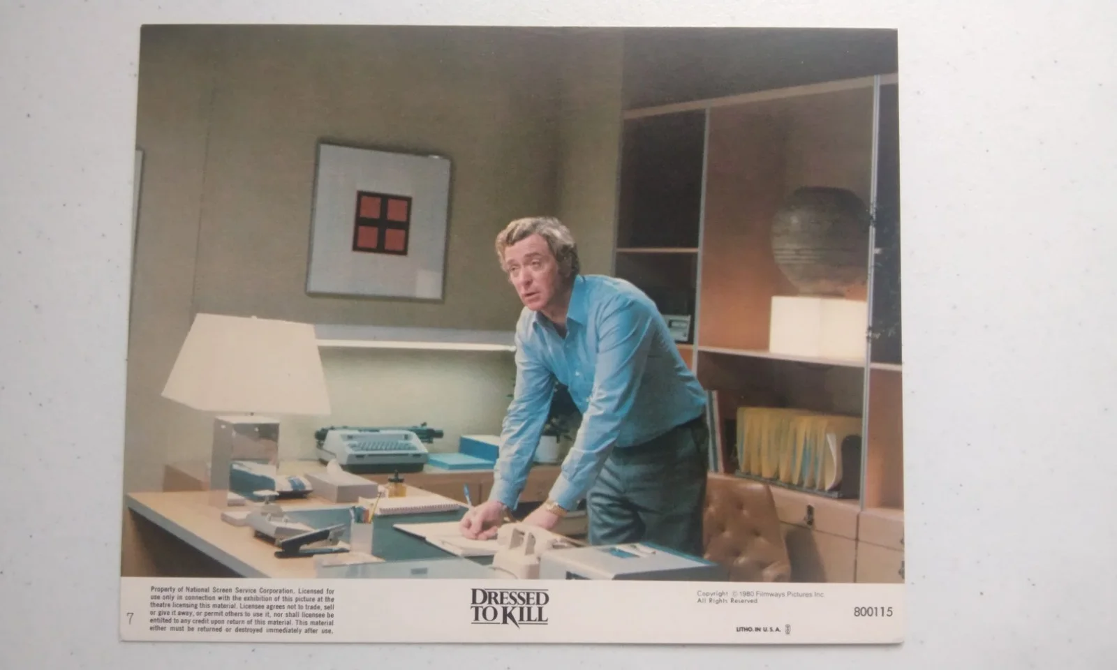 DRESSED TO KILL, SET OF 8 UK LOBBY CARDS, 1980. MICHAEL CAINE, ANGIE DICKINSON, изображение 2