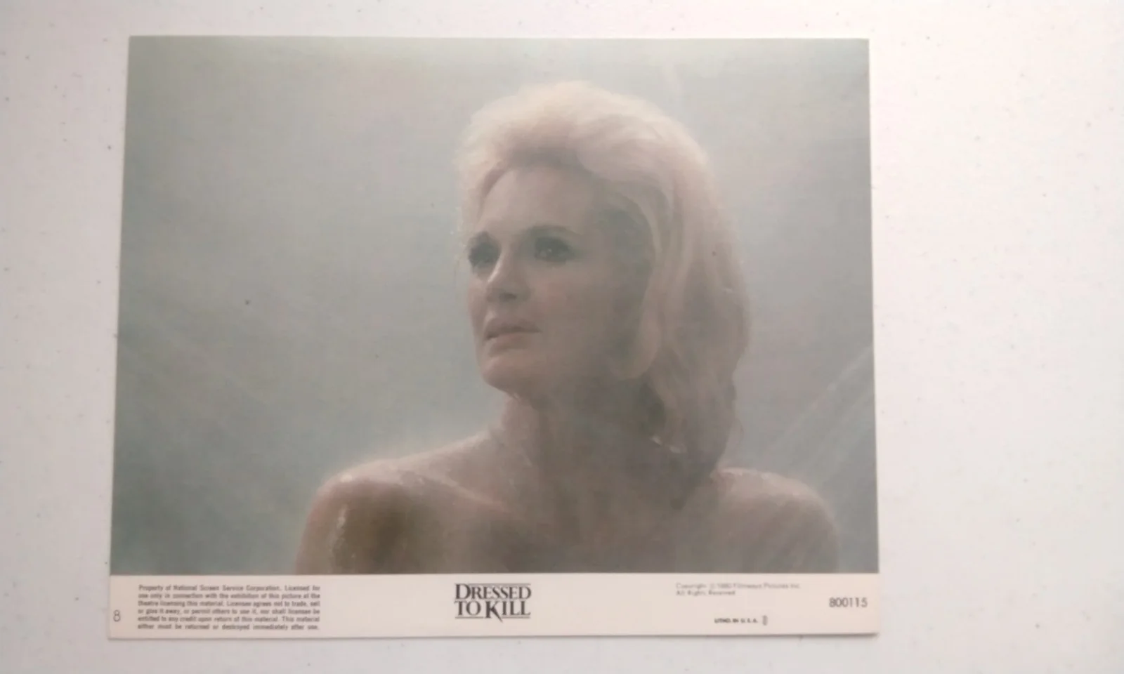 DRESSED TO KILL, SET OF 8 UK LOBBY CARDS, 1980. MICHAEL CAINE, ANGIE DICKINSON, изображение 3