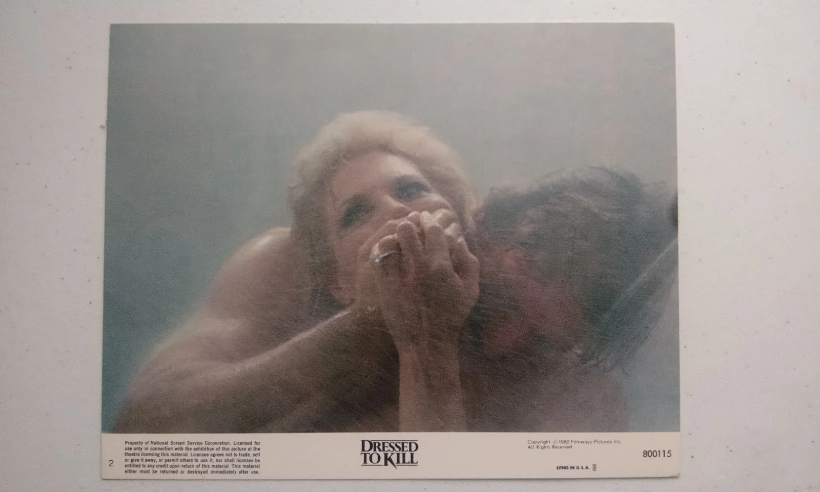 DRESSED TO KILL, SET OF 8 UK LOBBY CARDS, 1980. MICHAEL CAINE, ANGIE DICKINSON, изображение 4