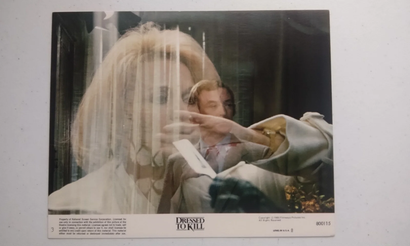 DRESSED TO KILL, SET OF 8 UK LOBBY CARDS, 1980. MICHAEL CAINE, ANGIE DICKINSON, изображение 5
