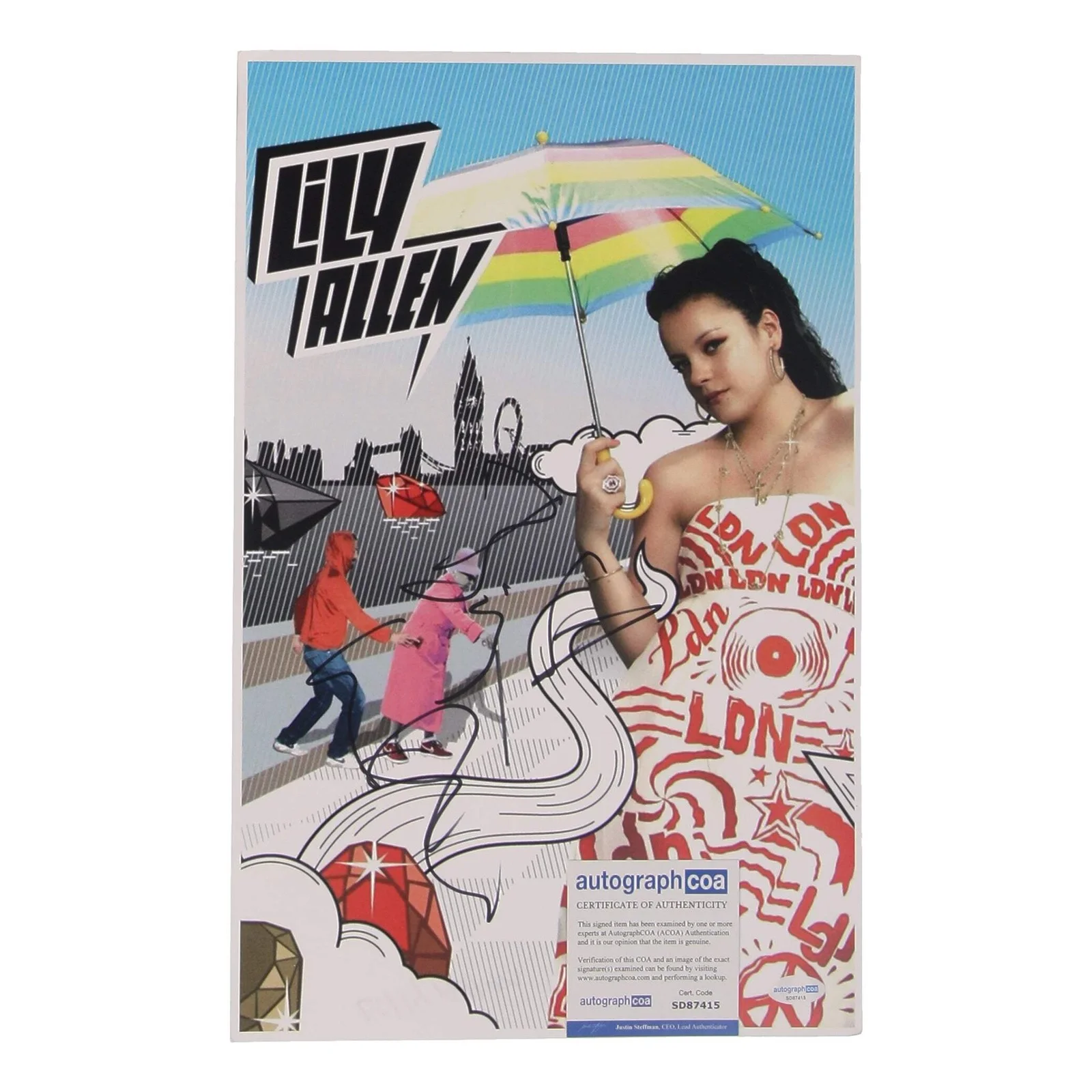 Lily Allen — Lily Allen Signed 11x17 Photo (AutographCOA), image 2