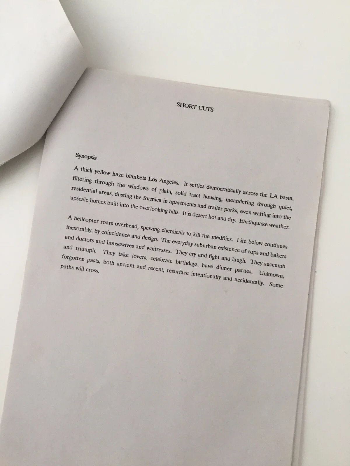Short Cuts Film Press Pack Robert Altman Raymond Carver 1993 Rare, изображение 4