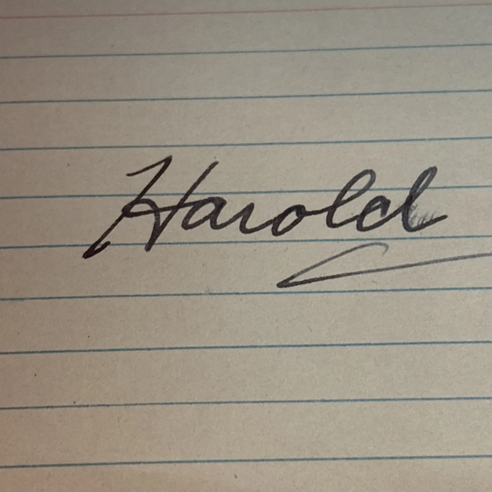 Harold June — Harold June Signed Card, image 2