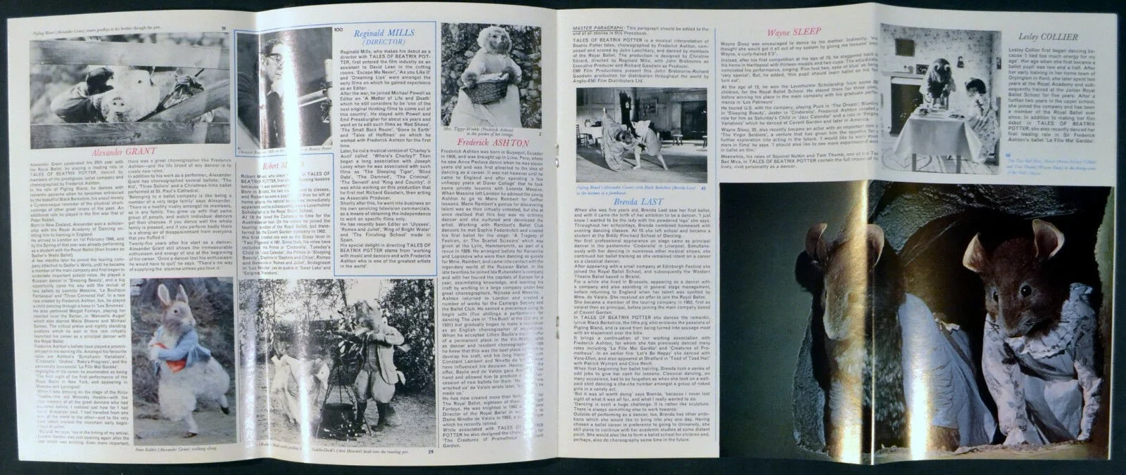 TALES OF BEATRIX POTTER 1971 Royal Ballet Frederick Ashton UK PRESSBOOK, изображение 2