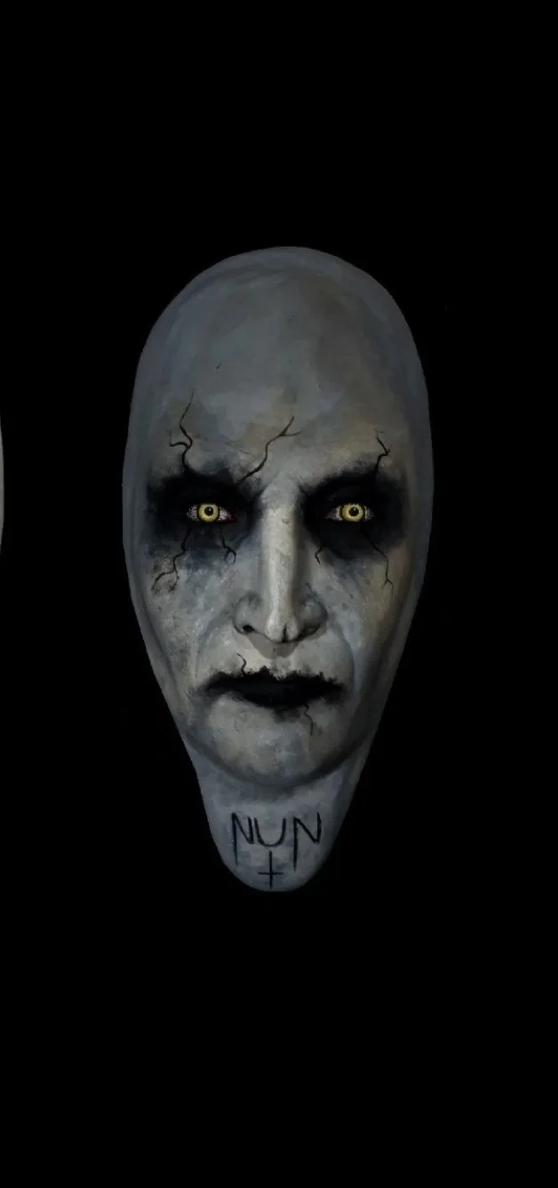 life size bust valek nun the conjuring face prop painted, изображение 2