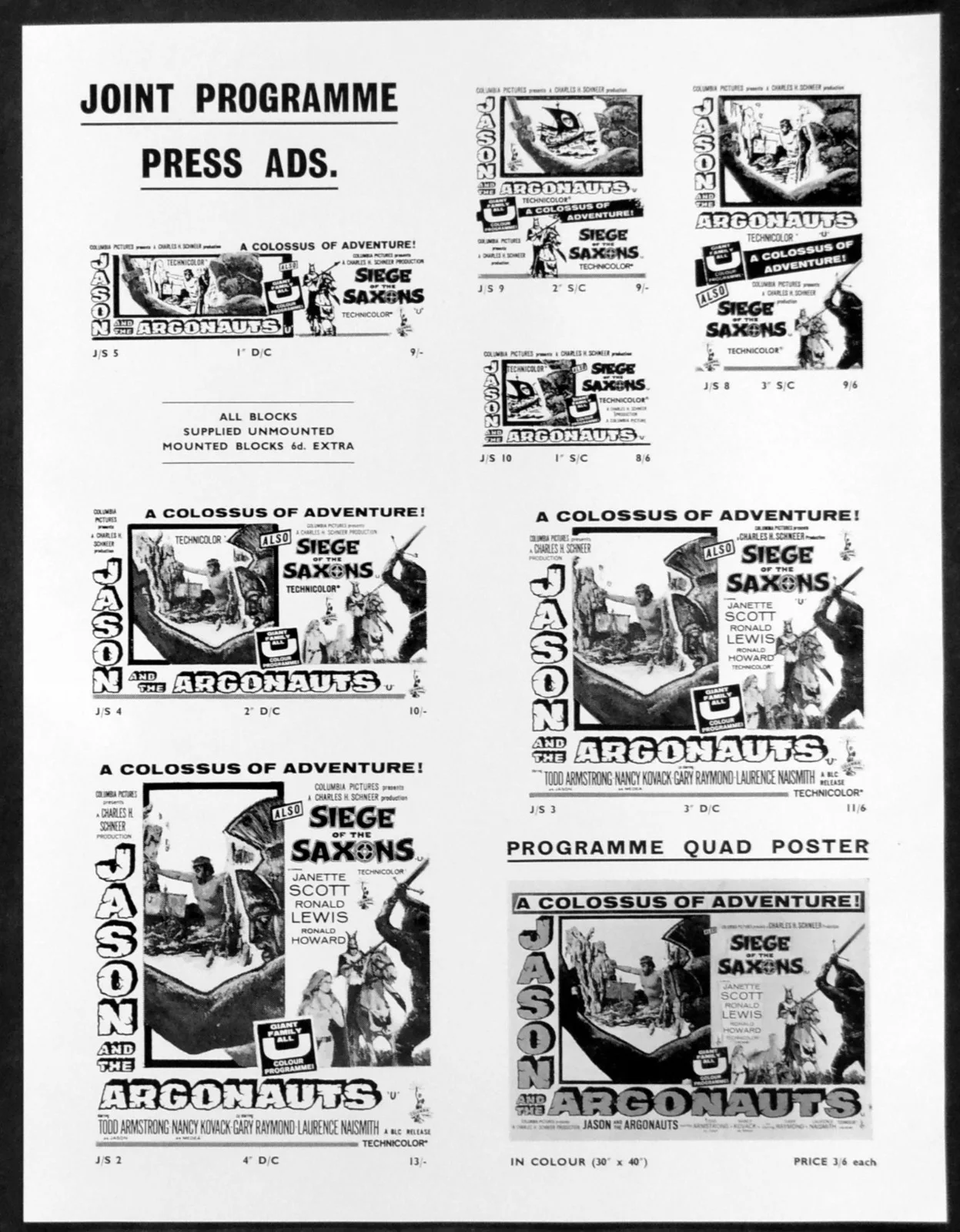 SIEGE OF THE SAXONS 1963 Janette Scott, Ronald Lewis Ronald Howard CAMPAIGN BOOK, изображение 2