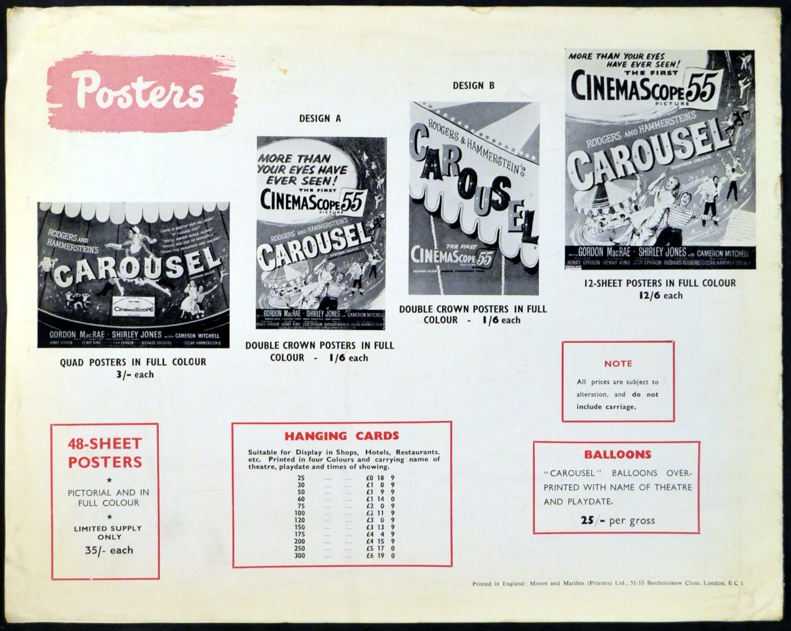 CAROUSEL 1956 Gordon MacRae, Shirley Jones, Cameron Mitchell UK PRESSBOOK, изображение 2
