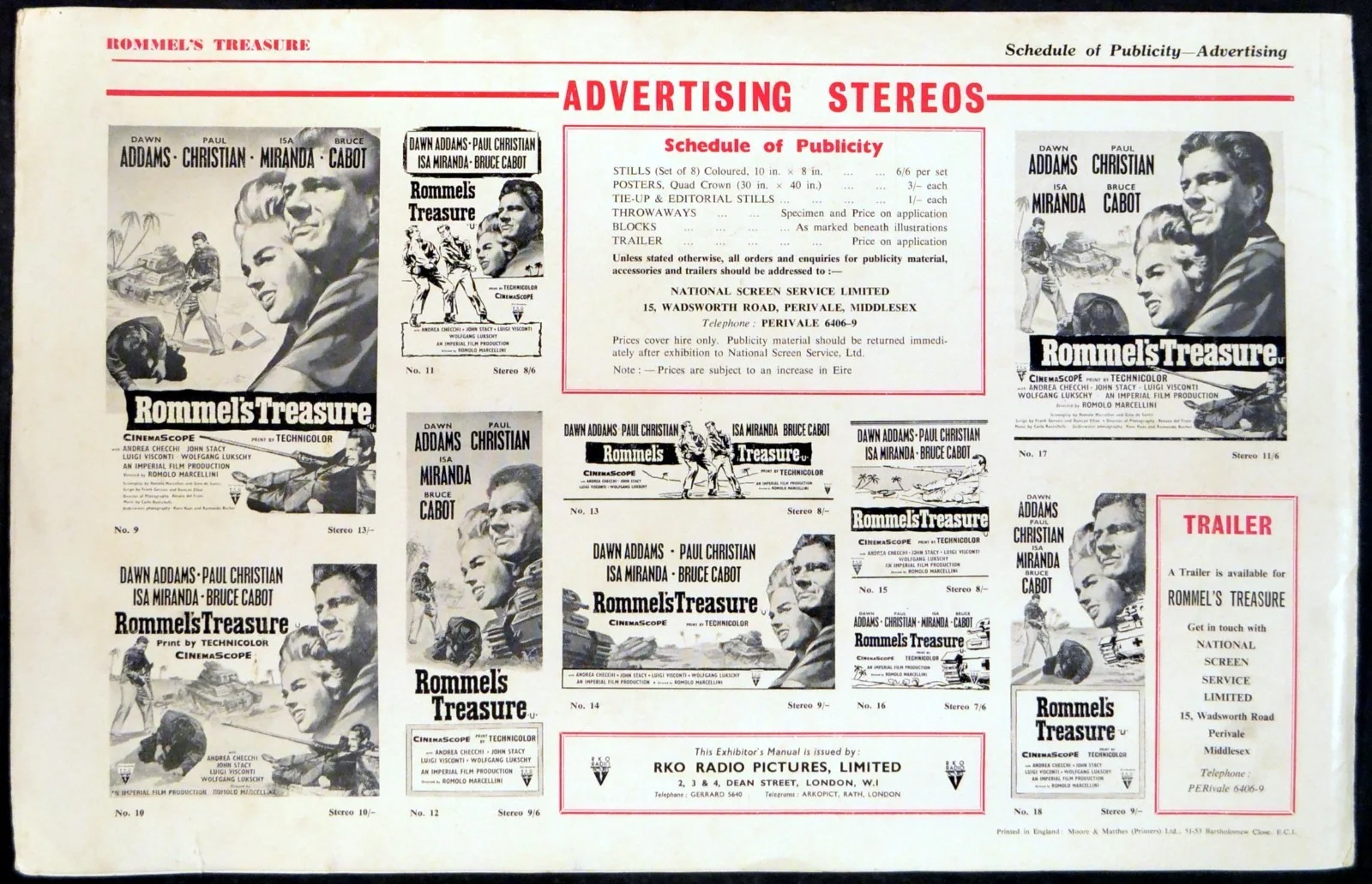 ROMMEL’S TREASURE 1961 Dawn Addams, Paul Christian UK CAMPAIGN BOOK, изображение 2