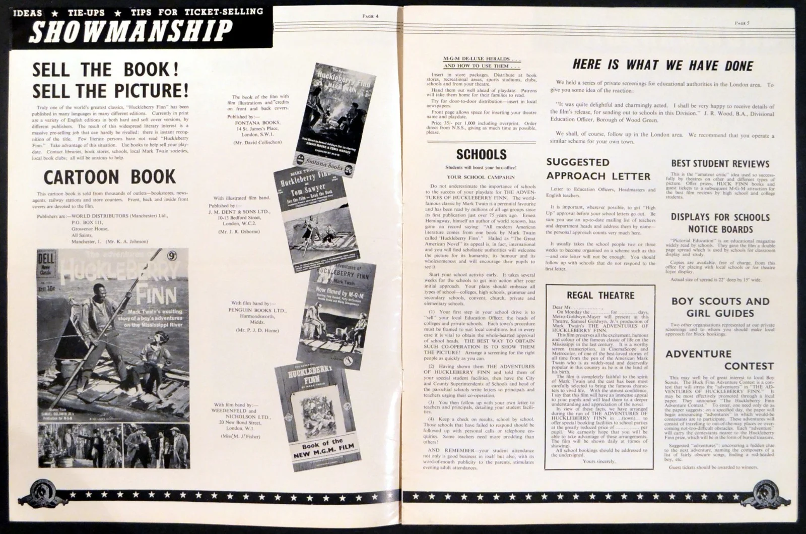 ADVENTURES OF HUCKLEBERRY FINN 1960 Tony Randall, Patty McCormack UK PRESSBOOK, изображение 3