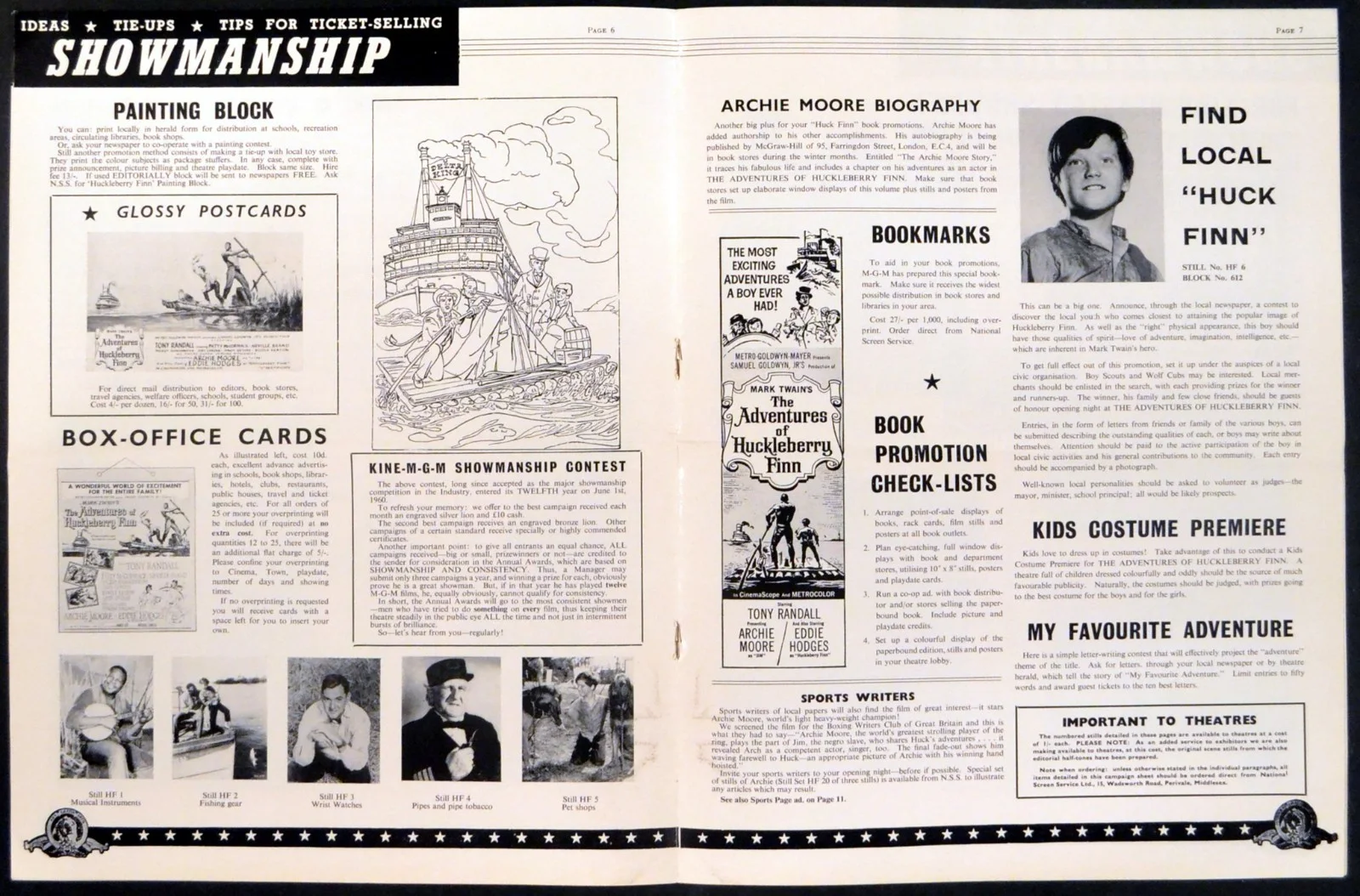 ADVENTURES OF HUCKLEBERRY FINN 1960 Tony Randall, Patty McCormack UK PRESSBOOK, изображение 4