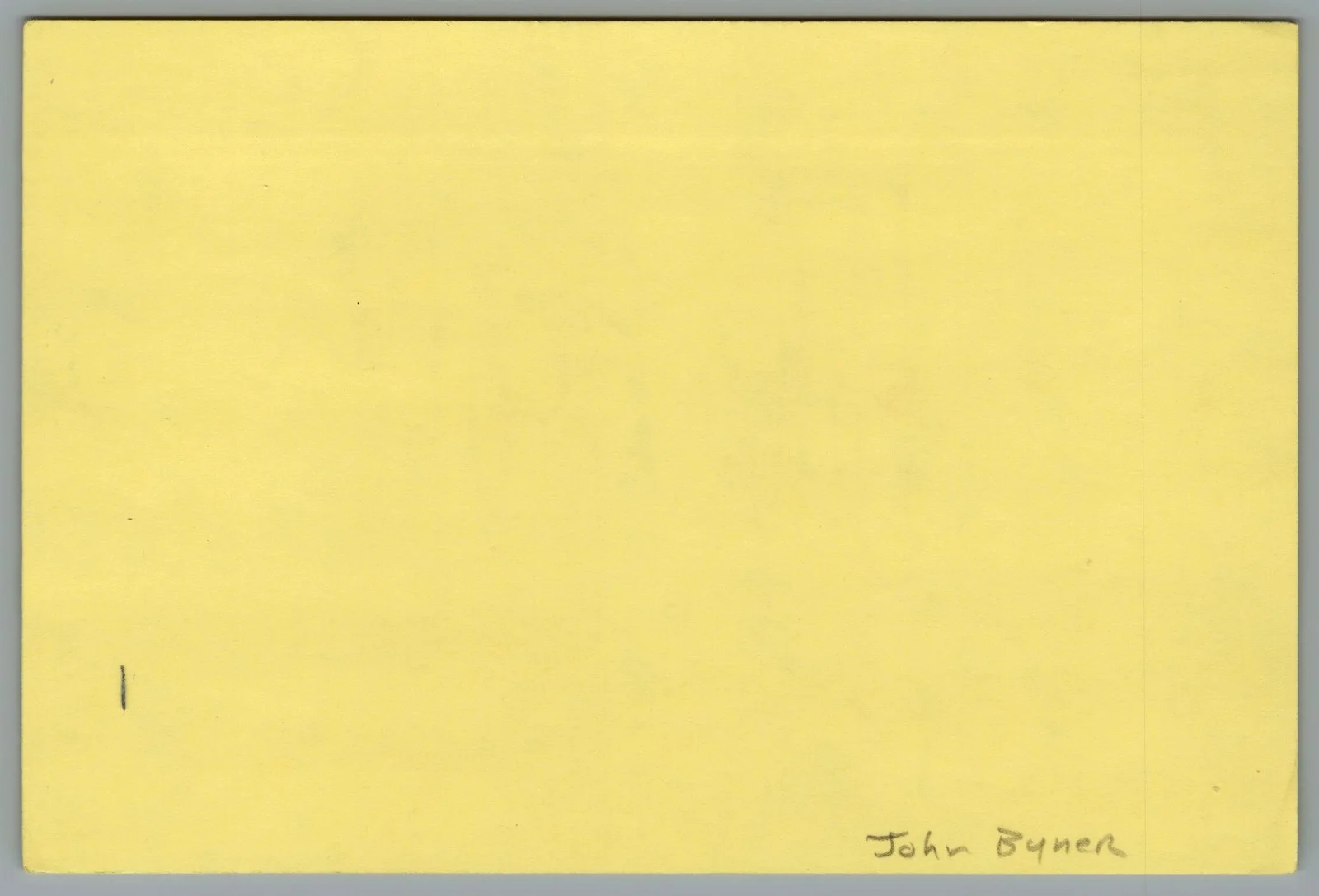 John Byner — John Byner Signed 4x6 Index Card Bizarre Autographed, image 2