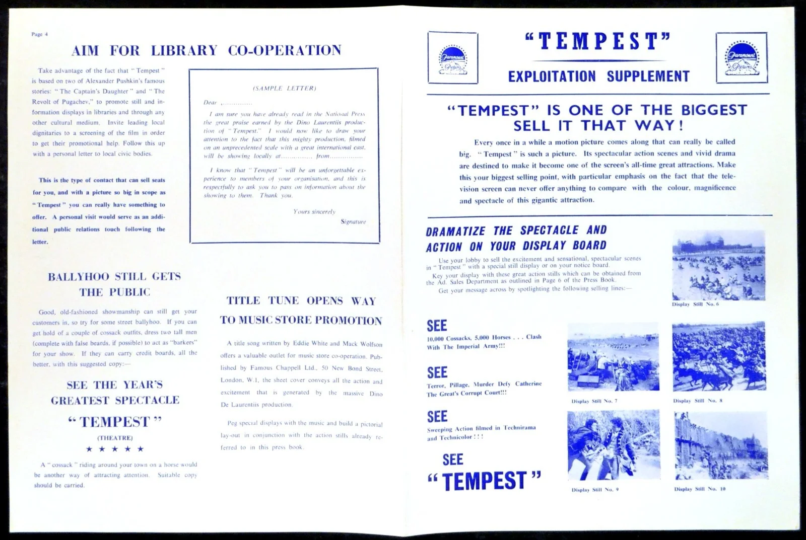 TEMPEST 1958 Van Heflin, Silvana Mangano, Viveca Lindfors UK PRESSBOOK, изображение 2