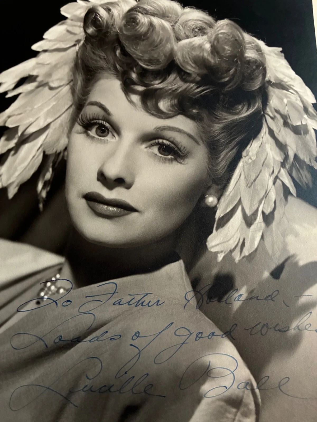 Lucille Ball — Lucille Ball Signed 8x10 Photo Vtg Autograph DuBarry Was a Lady 1943 Inscribed, image 2