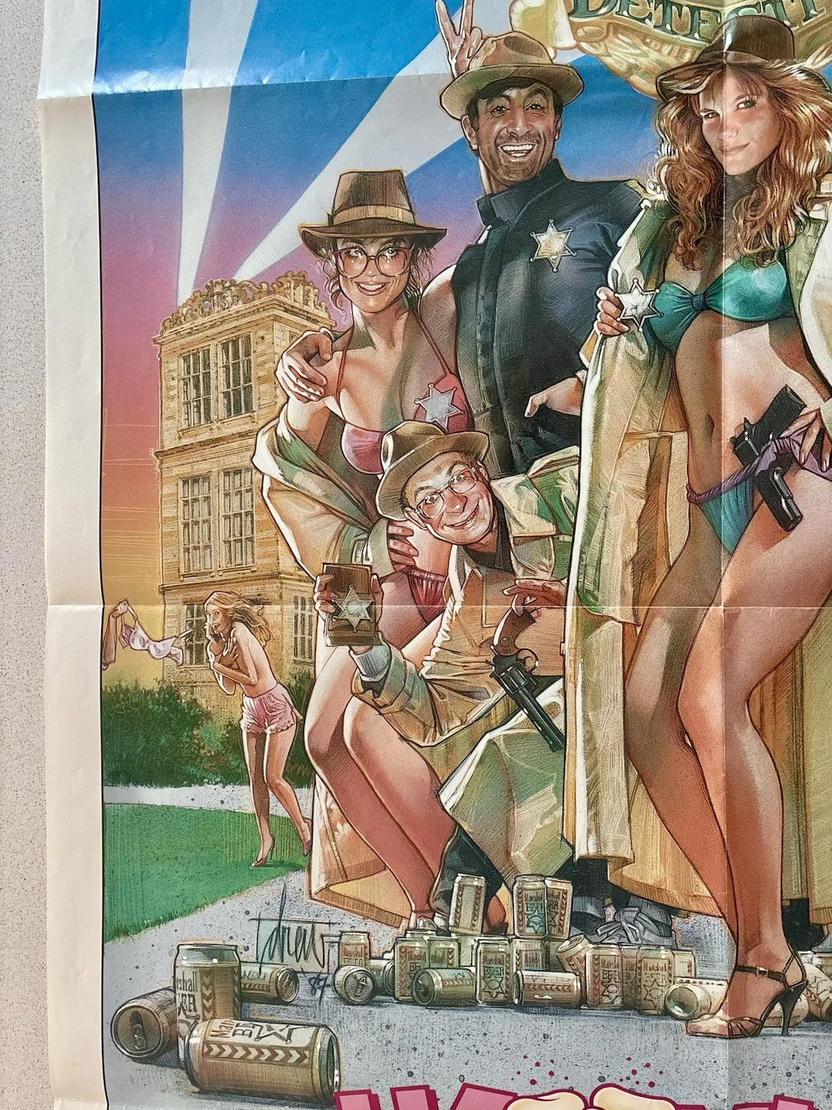 HAPPY HOUR / SOUR GRAPES ORIGINAL US ONE SHEET POSTER DREW STRUZAN TAWNY KITAEN, изображение 5