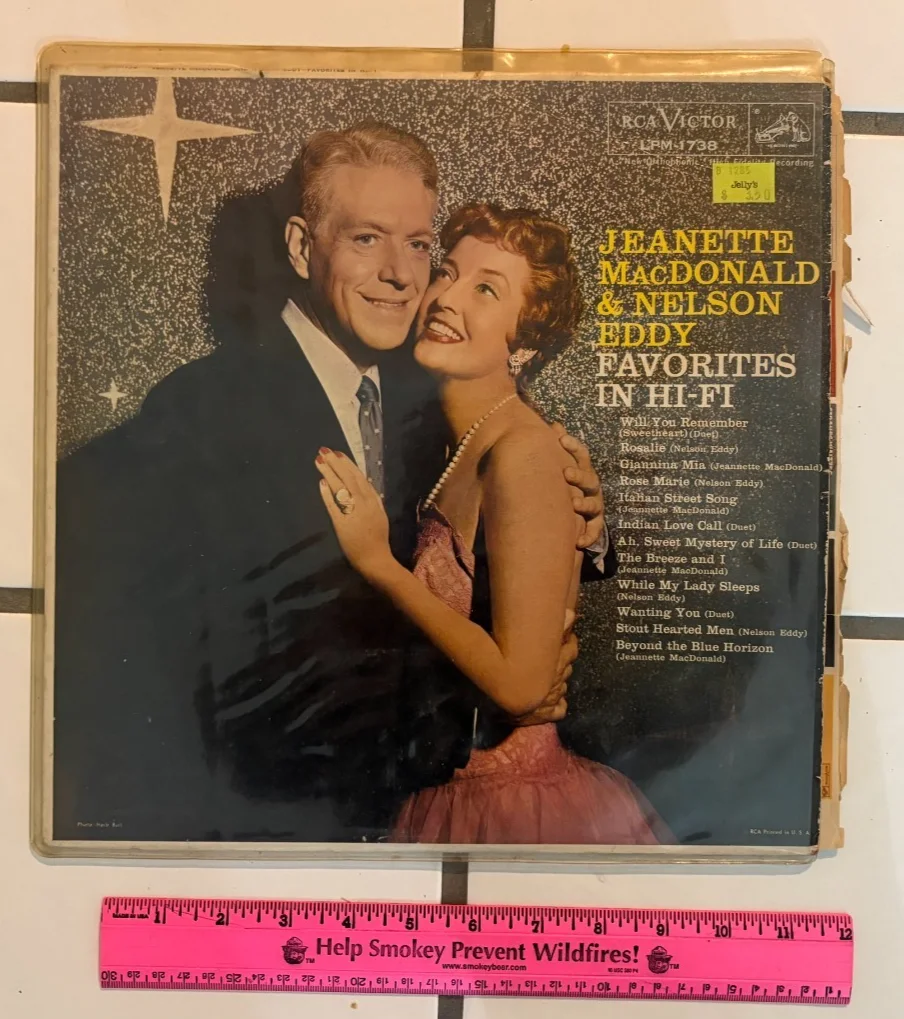 * JEANETTE MacDONALD & GENE RAYMOND Signed Record and Index Card Autograph, изображение 3