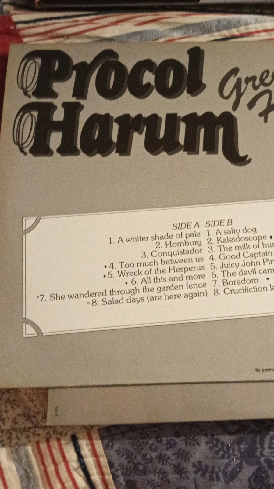 BUNDLE: Procol Harum 3-LP Vinyl Lot – A Salty Dog, Procol's Ninth, Greatest Hits, изображение 4
