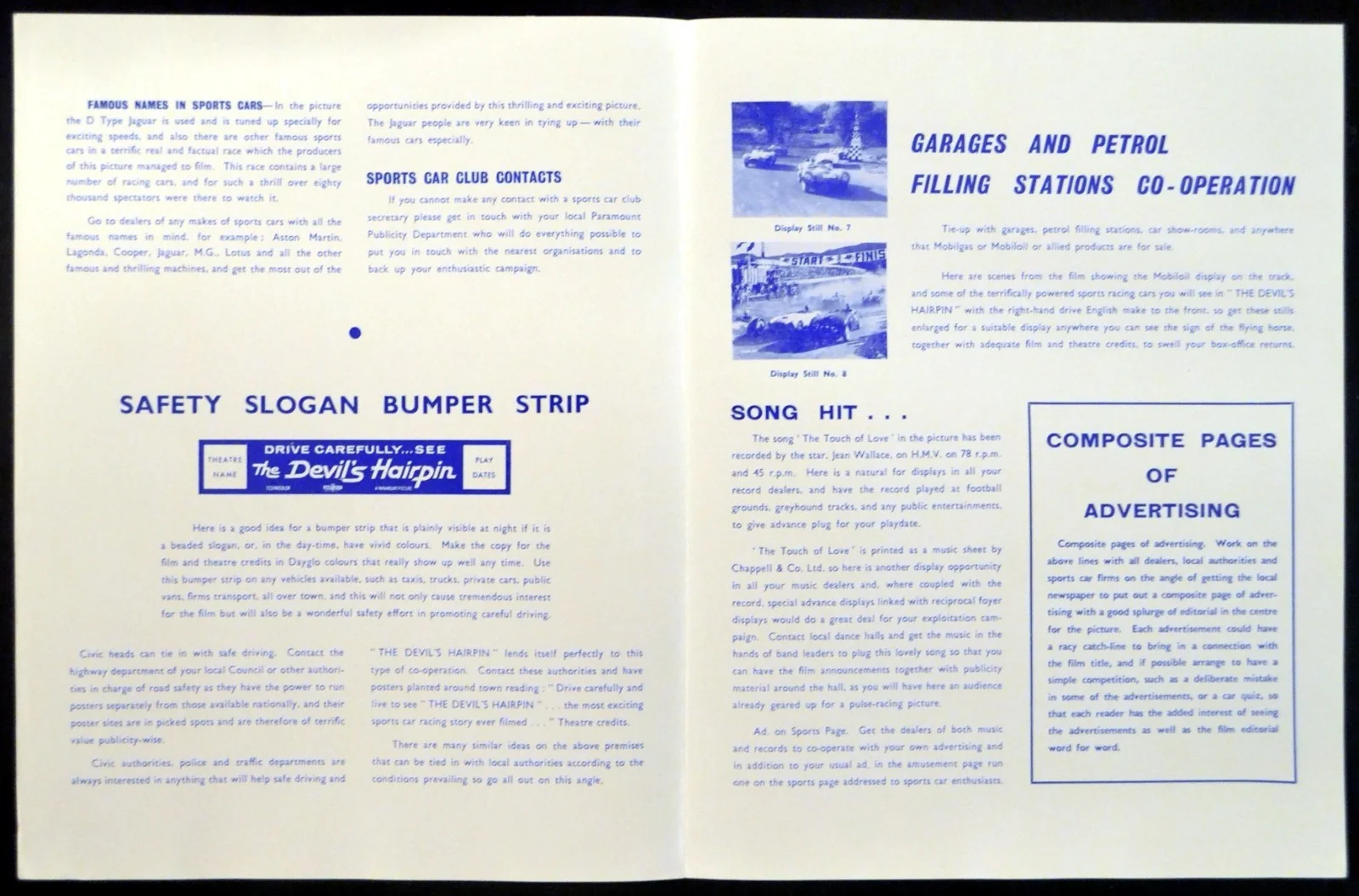 DEVIL’S HAIRPIN 1957 Cornel Wilde Jean Wallace Mary Astor UK PRESSBOOK, изображение 3