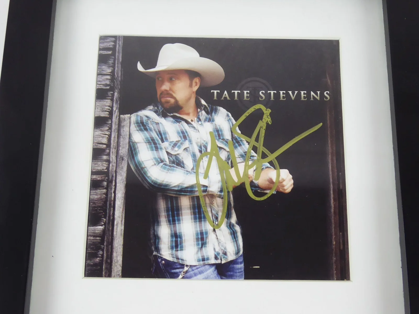 Tate Stevens Signed Autographed Framed Display Matted CD W/Cover, image 2