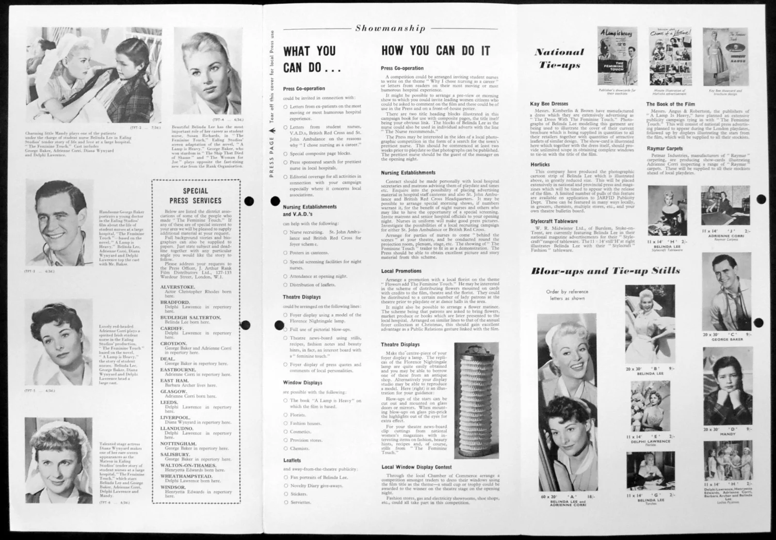 FEMININE TOUCH 1956 George Baker, Belinda Lee, Delphi Lawrence UK CAMPAIGN BOOK, image 2