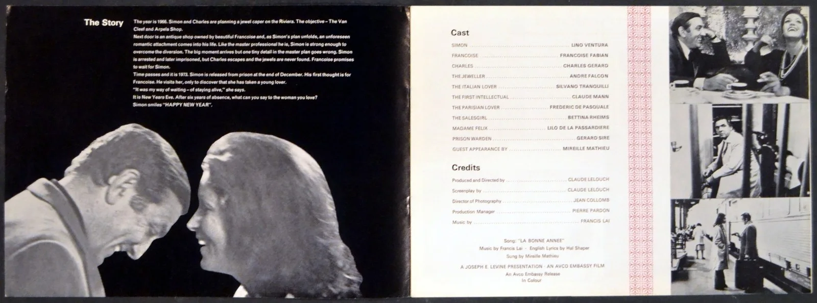 HAPPY NEW YEAR 1973 Lino Ventura, Francoise Fabian UK CAMPAIGN BOOK, изображение 2