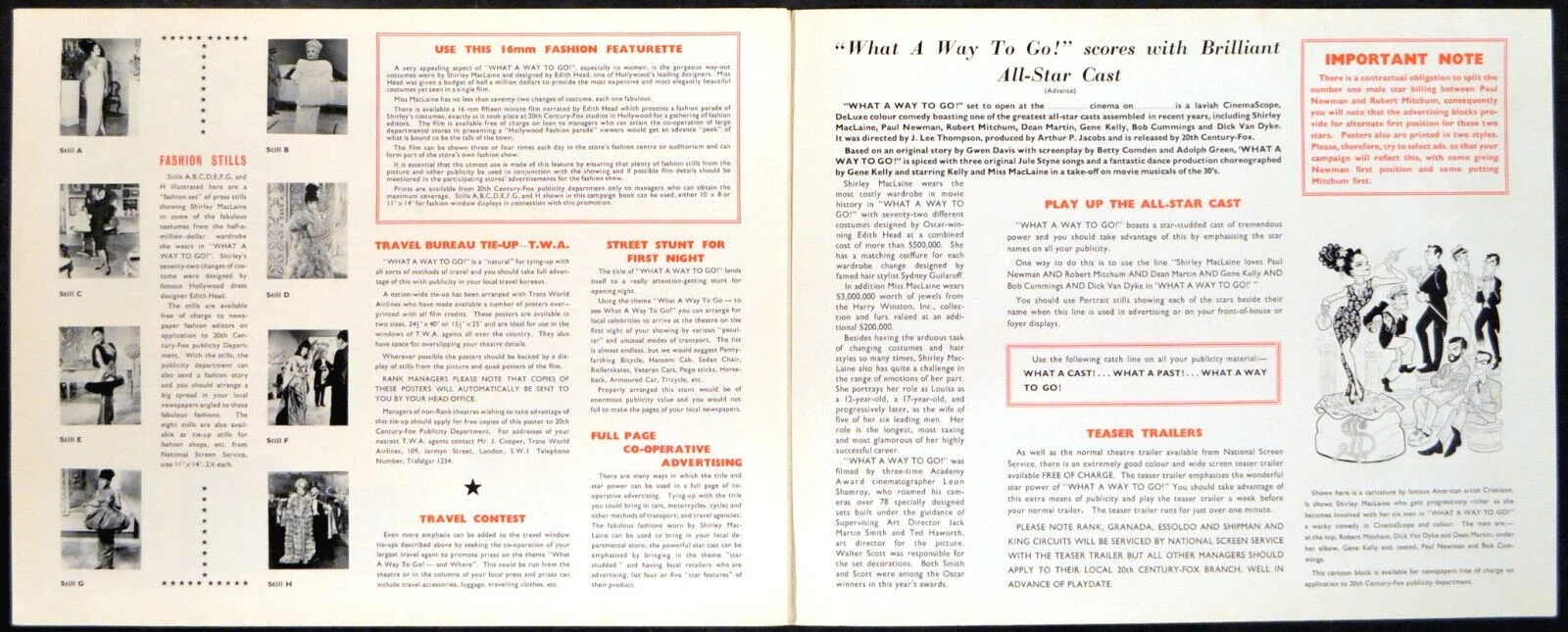 WHAT A WAY TO GO! 1964 Shirley MacLaine, Robert Mitchum, Paul Newman PRESSBOOK, изображение 3