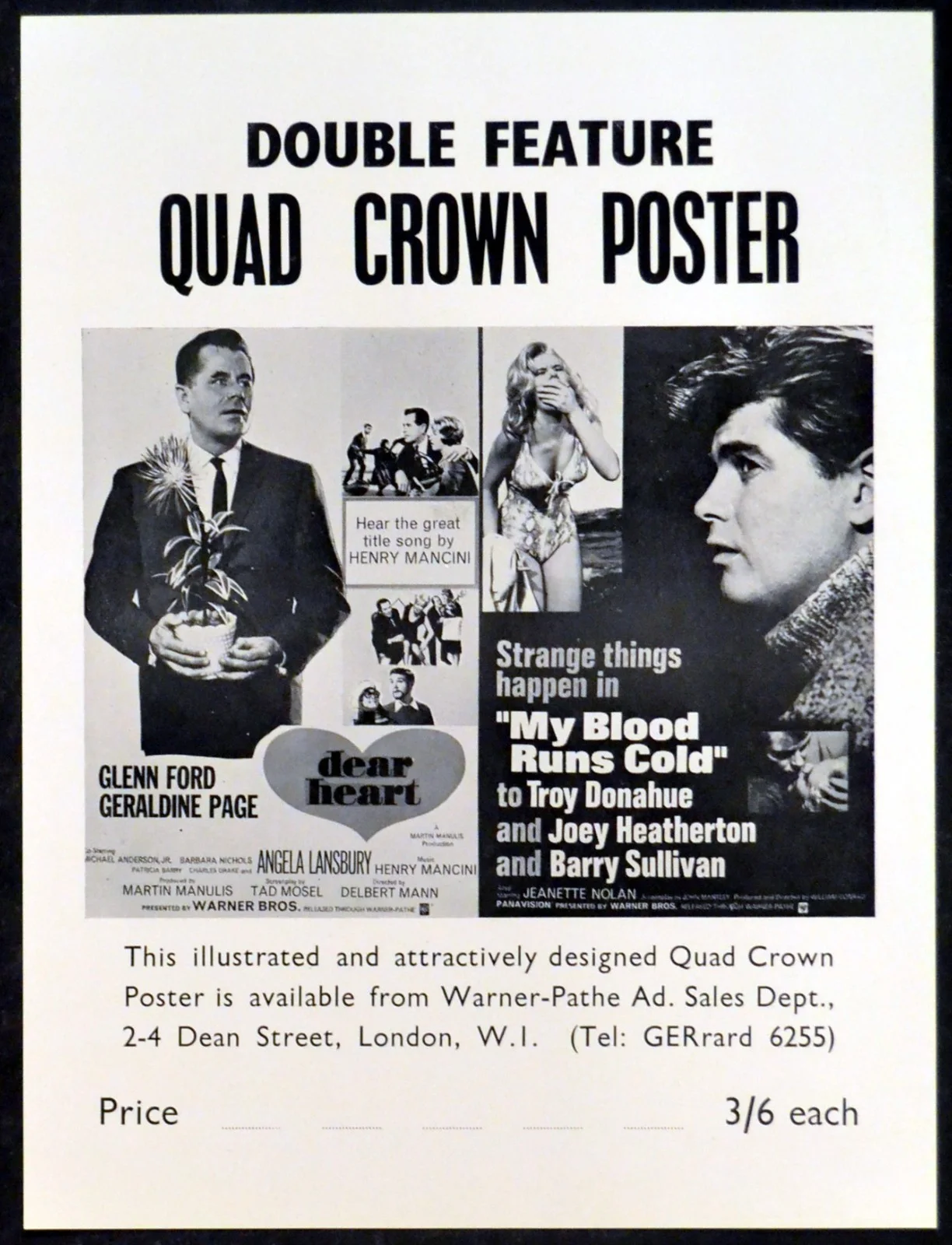 DEAR HEART 1965 Glenn Ford, Geraldine Page Michael Anderson Jr. UK CAMPAIGN BOOK, изображение 2