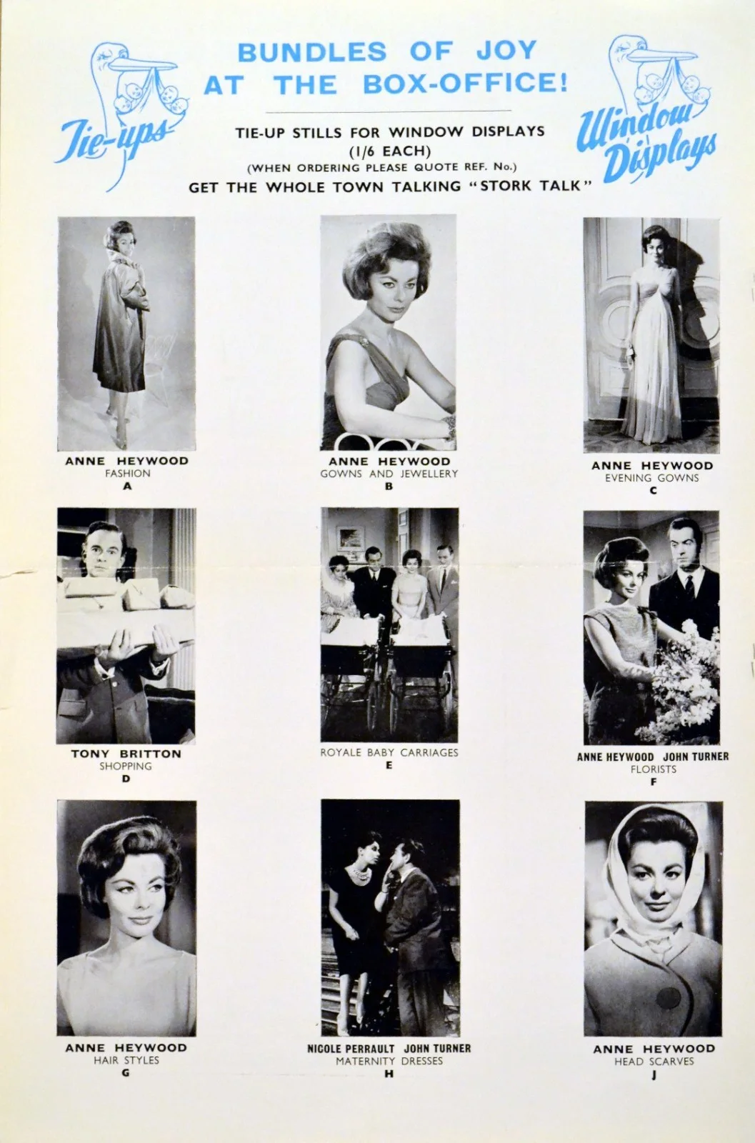 STORK TALK 1962 Anne Heywood, Tony Britton TOM CHANTRELL UK PRESSBOOK, изображение 2