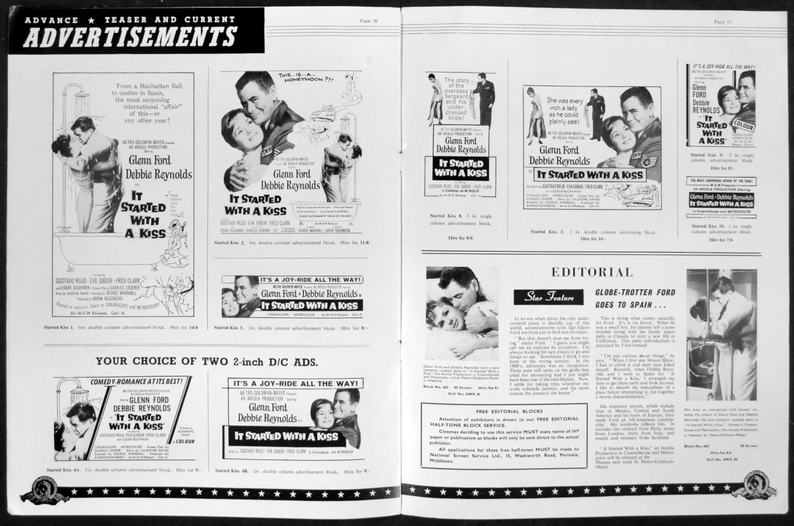 IT STARTED WITH A KISS 1959 Glenn Ford, Debbie Reynolds UK PRESSBOOK, image 2