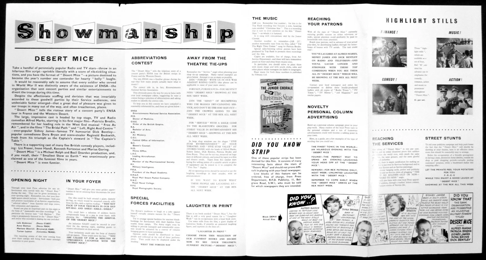 DESERT MICE 1959 Alfred Marks, Dora Bryan, Reginald Beckwith UK PRESSBOOK, image 2