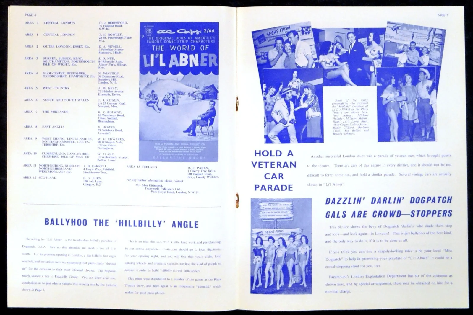LI’L ABNER 1959 Peter Palmer, Leslie Parrish, Stubby Kaye UK PRESSBOOK, изображение 2