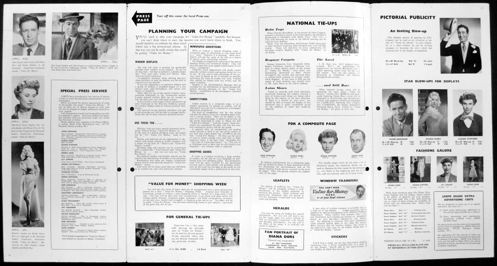 VALUE FOR MONEY 1957 John Gregson, Diana Dors, Susan Stephen UK CAMPAIGN BOOK, image 2