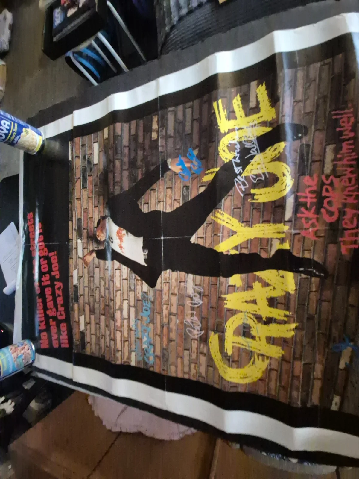SEE BELOW — PÓSTER DE PELÍCULA FIRMADO POR CRAZY JOE CAST-con certificado de autenticidad ekim, изображение 3