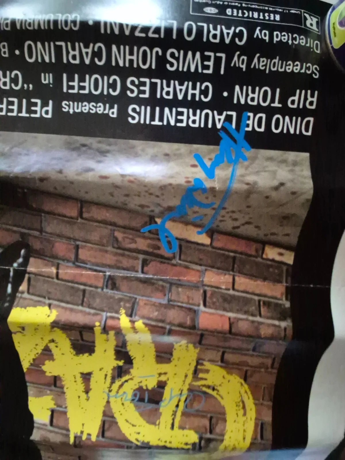 SEE BELOW — PÓSTER DE PELÍCULA FIRMADO POR CRAZY JOE CAST-con certificado de autenticidad ekim, изображение 5