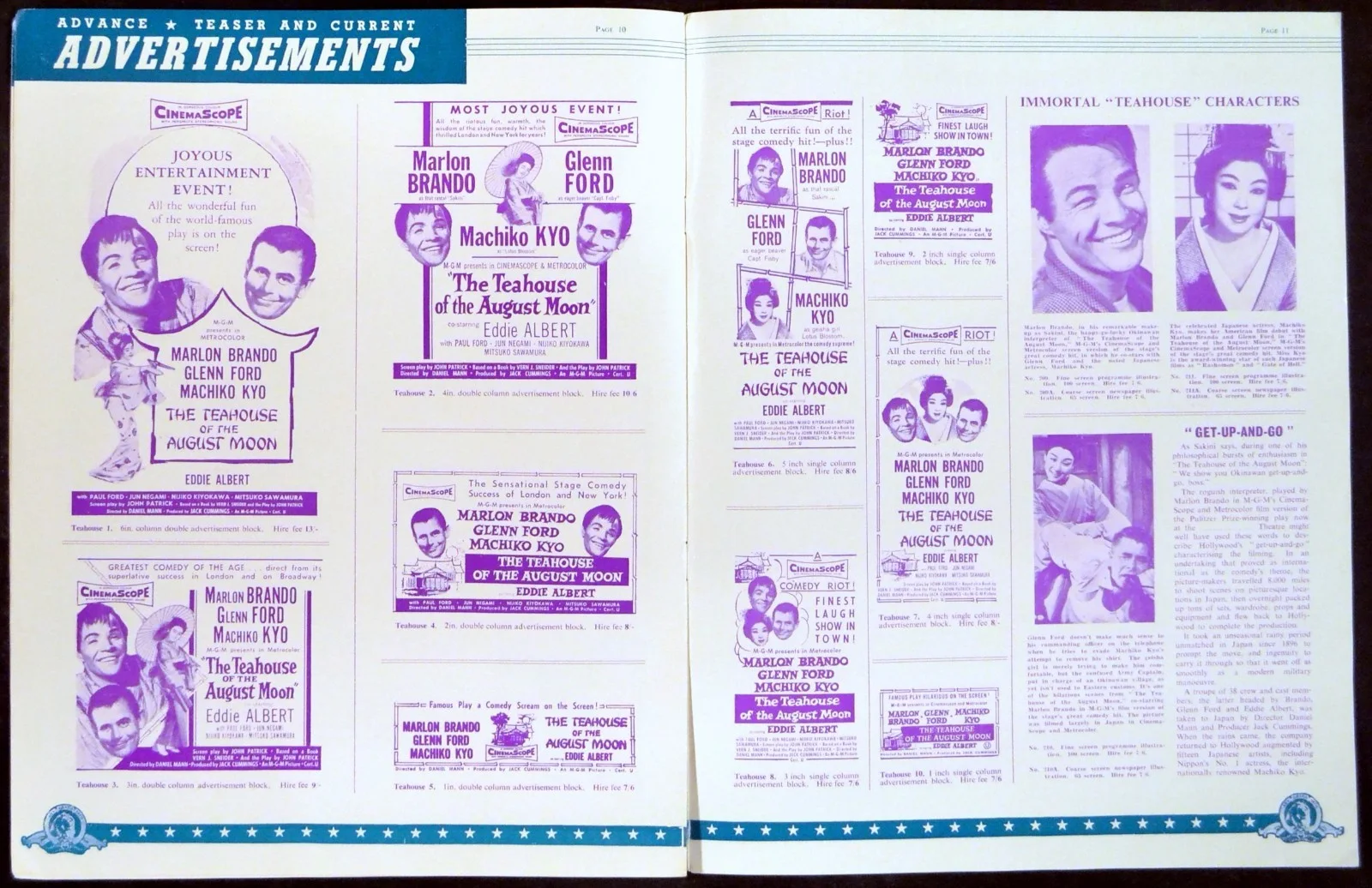 TEAHOUSE OF THE AUGUST MOON 1956 Marlon Brando, Glenn Ford UK PRESSBOOK, изображение 2